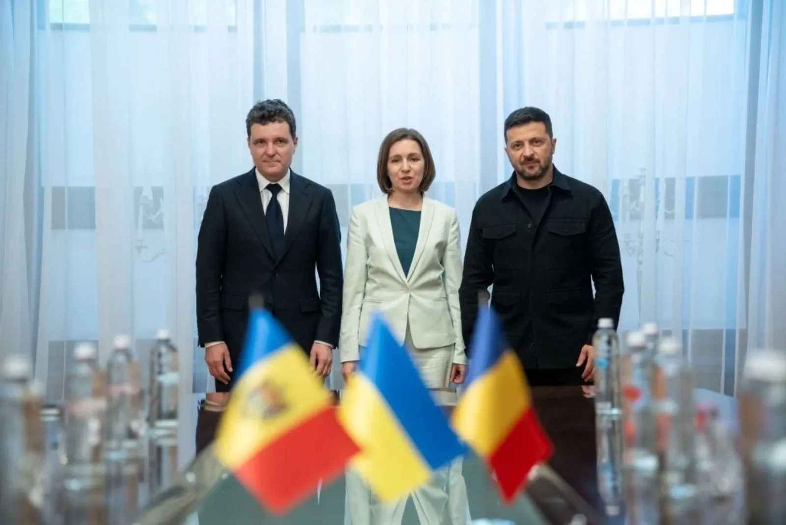 Nicușor Dan, Maia Sandu și Volodimir Zelenski