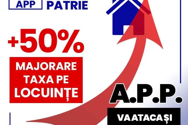Alianța Pentru Patrie atacă decizia Guvernului de majorare a taxelor pe locuințe