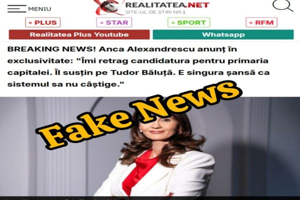 Anca Alexandrescu și realitatea.net, victimele unui fals grosolan. Un fake news lansat pe X anunță retragerea candidatei independente - FOTO